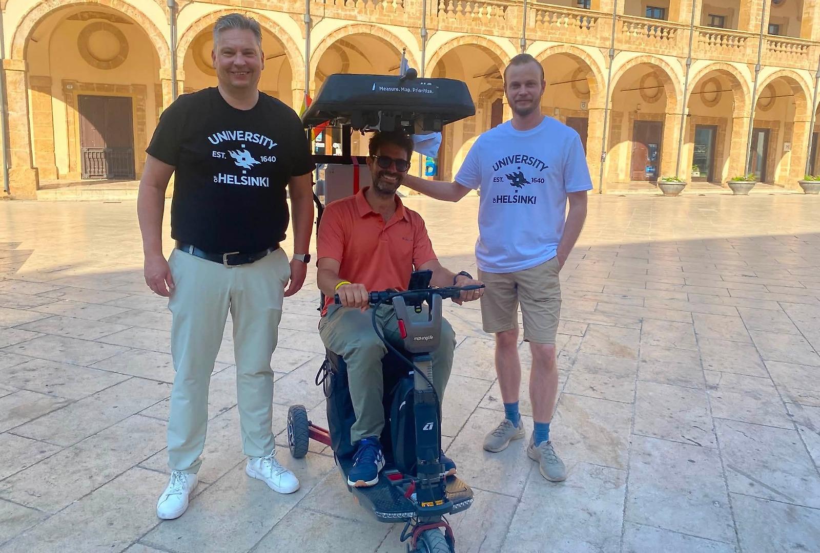 Lo scooter hi-tech dell'Università di Helsinki monitora aria e microclima urbano in un comune siciliano