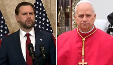 da sinistra il vice presidente Usa JD Vance e Papa Leone XIV