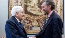 da sinistra Sergio Mattarella e Jovanotti