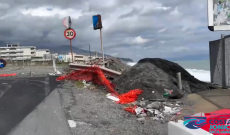 Il lungomare di Furci Siculo dopo il ciclone Jolina