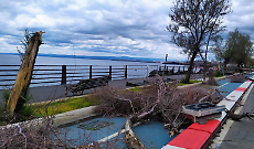Lungomare catanese ferito da Henry: piazzale Franco Battiato tra detriti e silenzio