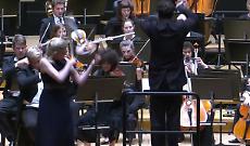 Bacchetta troppo libera, il direttore manda a terra un violino da un milione: il video