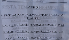 Avviso orari apertura Torre Allegra