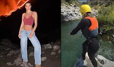 Diletta Leotta, estate ad alta tensione: il tuffo (glaciale) nelle Gole dell'Alcantara