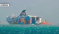 Maestrale furioso: traghetto Tirrenia rompe gli ormeggi e scatta l&rsquo;emergenza in porto