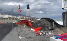 Il lungomare di Furci Siculo dopo il ciclone Jolina