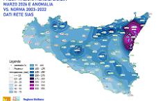 In Sicilia a marzo solo cinque giorni col sole: la mappa delle aree pi&ugrave; piovose e quelle pi&ugrave; secche