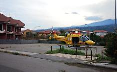 Incidente autonomo in moto, interviene l'elisoccorso