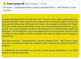 Le Poste contro Sarri: «Venga a vedere il nostro lavoro»