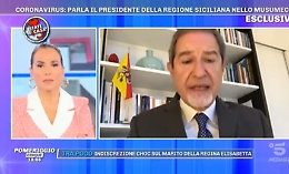 Coronavirus, Musumeci da Barbara D'Urso: «Rischio di combattere guerra con le fionde»