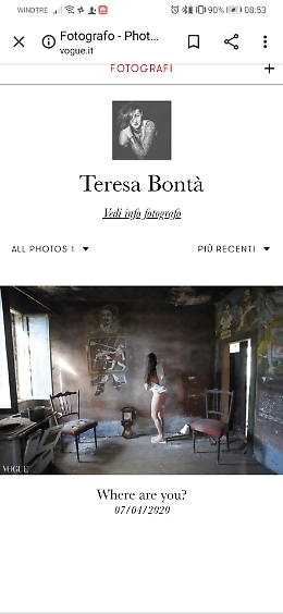 Coronavirus, uno scatto di Teresa Letizia Bontà sul magazine Vogue