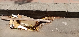 Catania: buca pericolosa davanti la fontana in piazza S. M. Ausiliatrice