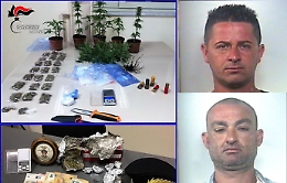 Operazione Jungo, droga e munizioni in casa di due arrestati