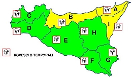 Sicilia, se ne va l'anticiclone africano, crollo termico e piogge