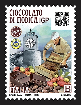 Il primo francobollo con il codice qr dedicato al cioccolato di Modica