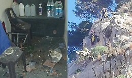 Cefalù, masso si stacca dalla Rocca e finisce dentro una casa