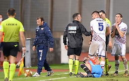Catania Calcio, squalifica per 4 turni al tecnico Raffaele. «Ho toccato la palla in campo, ma gioco era fermo»