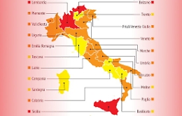 Le zone (quasi) rosse di un Paese malato grave