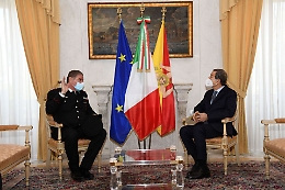 Musumeci riceve il generale Cavallo, neocomandante interregionale dei carabinieri