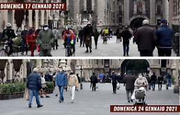 Catania un po' più “rossa” nella seconda domenica di "clausura": la fotogallery