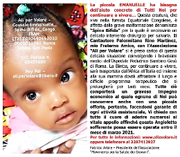 Associazione “Ali per Volare”: Un aiuto per la piccola Emanuelle