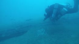 Siracusa, i resti di un idrovolante nell'area protetta marina del Plemmirio