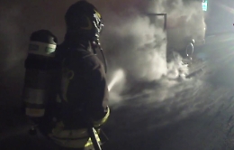 A19 , furgone va misteriosamente in fiamme nella galleria “maledetta”