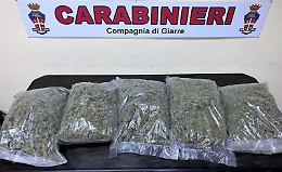 Giarre, il sopralluogo per piazzare 5 chili di marijuana: tre arresti