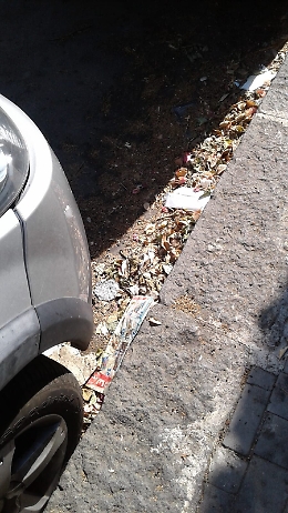Catania. Nussuno "spazza" la via Quieta.
