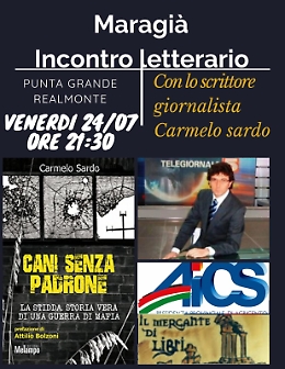 Incontro letterario a Punta Grande con lo scrittore giornalista del Tg5, Carmelo Sardo