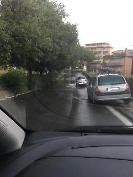 Maltempo a Catania: via della Costituzione allagata