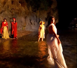 "Inferno" di Dante nelle Gole dell'Alcantara con l'eclissi di luna