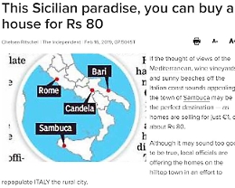 Sambuca di Sicilia sempre pi&ugrave; star: ora ne parla anche il Times of India