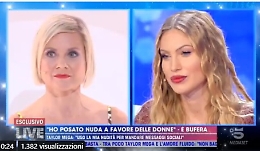 Live-Non è la D'Urso, il consiglio di Taylor Mega ad Antonella Elia su foto di nudo