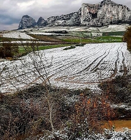 Corleone (Pa): neve sui monti Sicani