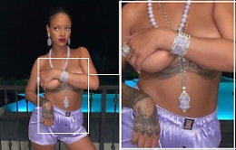 Il topless di Rihanna fa impazzire i follower di tutto il mondo, ma in India &egrave; bufera per un ciondolo