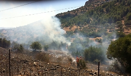 Incendio "intacca" vasta area a Montelepre