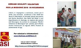 Cercansi oculisti volontari per missione in Nicaragua