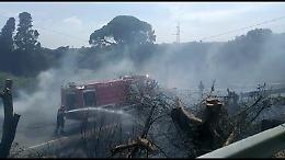 Catania, incendio nel Parco Monte Po: cittadini i primi ad intervenire