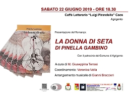 Pinella Gambino presenta il suo libro dal titolo "La donna di seta"