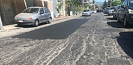 Giarre: strade riasfaltate a metà