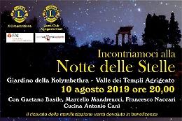 Notte di San Lorenzo al Giardino Kolymbetra tra talenti, cultura e solidarietà