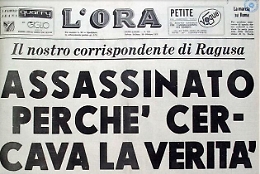 Palermo, il grande quotidiano "L'Ora"
celebrato con il suo direttore Nisticò