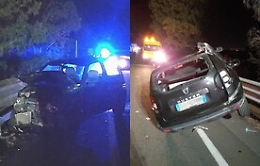 Catania, scontro frontale fra auto  sulla strada statale 114: due feriti