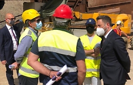 Cancelleri, sopralluogo sul viadotto Himera: «Sarà riaperto a luglio»