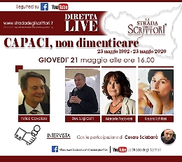 Capaci, non dimenticare: domani diretta streaming dalla “Strada degli Scrittori”