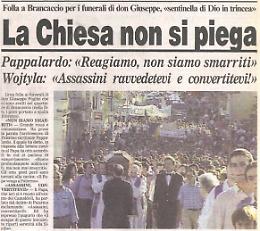 Ricerca in archivio - L'uccisione Don Pino Puglisi  (15 settembre 1993)
