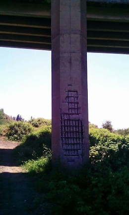 Piloni in precarie condizioni sull'A19 all'uscita per San Giorgio