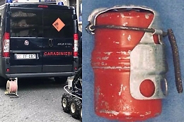 Fiumefreddo, lavori in un terreno fanno emergere una bomba a mano