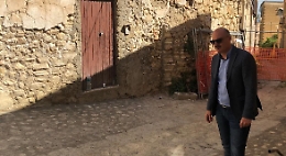 Sopralluogo dell'assessore Francesco Morreale nel cantiere a valle del Palazzo Principe Naselli